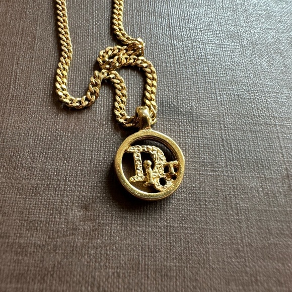 Christian Dior Gold Chain Necklace with Pendant - Picture 1 of 9